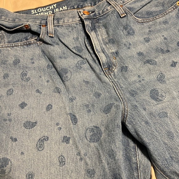 J. Crew Light Blue Patterned Straight Leg Jeans - Picture 7 of 10